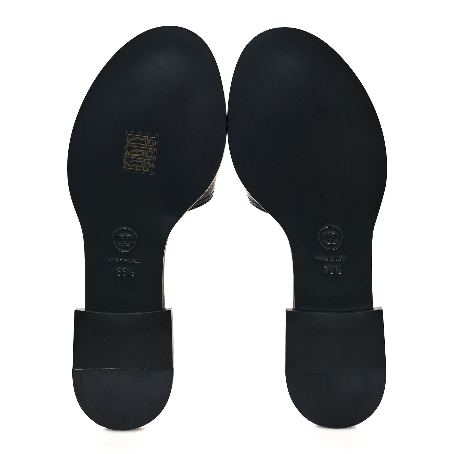 Chanel Shiny Calfskin CC Mules 36.5 Black 5 of 8