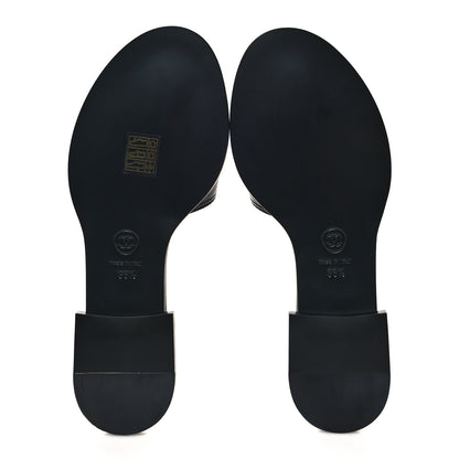 Chanel Shiny Calfskin CC Mules 36.5 Black 5 of 8