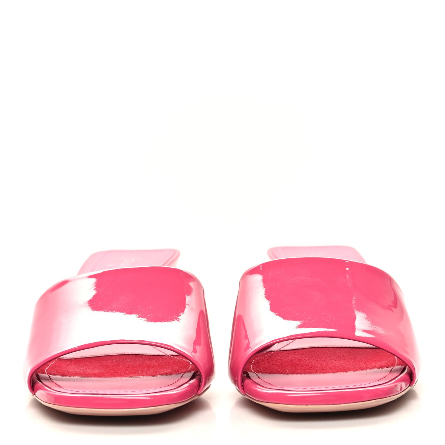 Patent Calfskin CC Mules 41 Dark Pink Light Pink