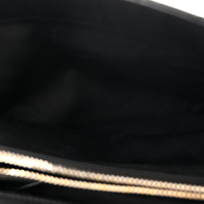 Saint Laurent Sheepskin Matelasse Chevron Monogram Medium College Bag Black 5 of 10