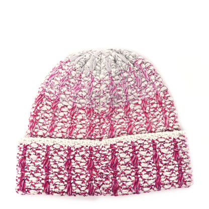 Chanel Cashmere CC Beanie Hat Pink Beige 2 of 4