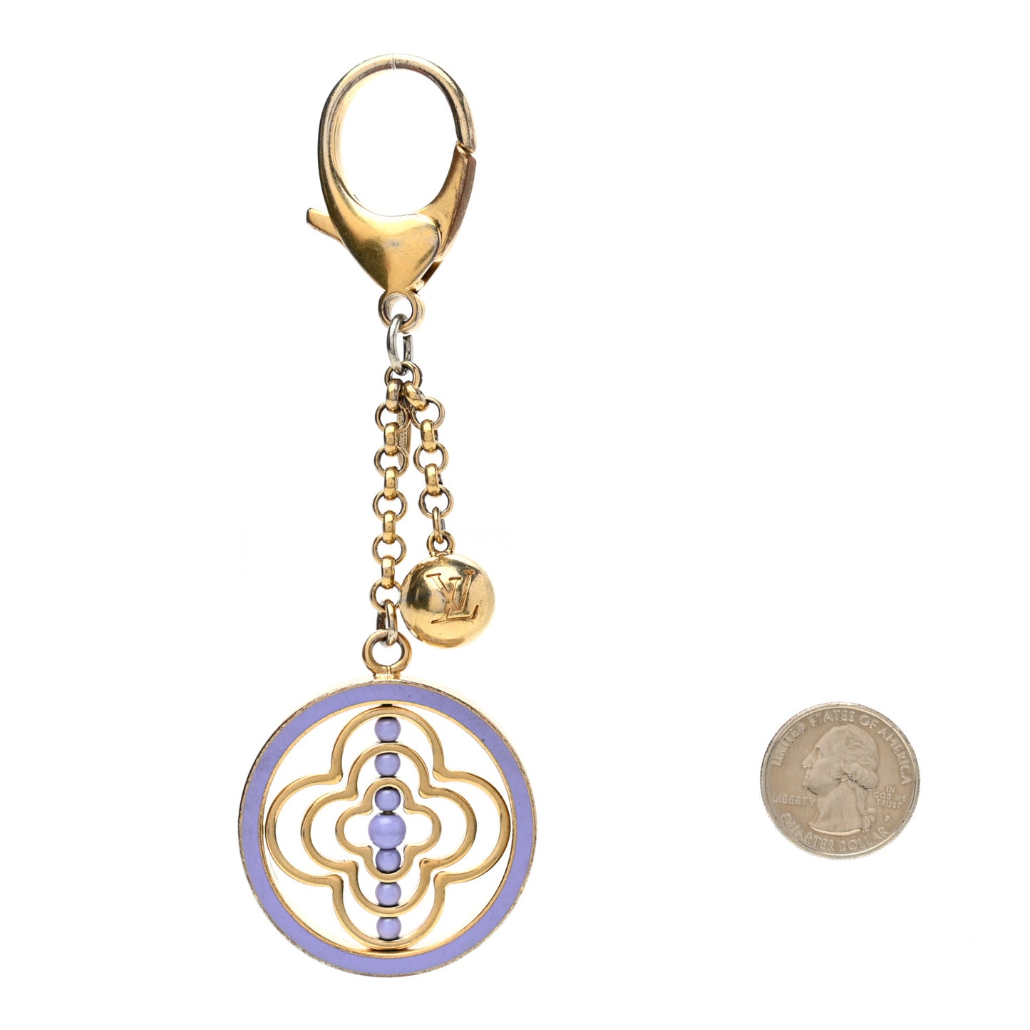 Whirly Flower Bag Charm Lilac