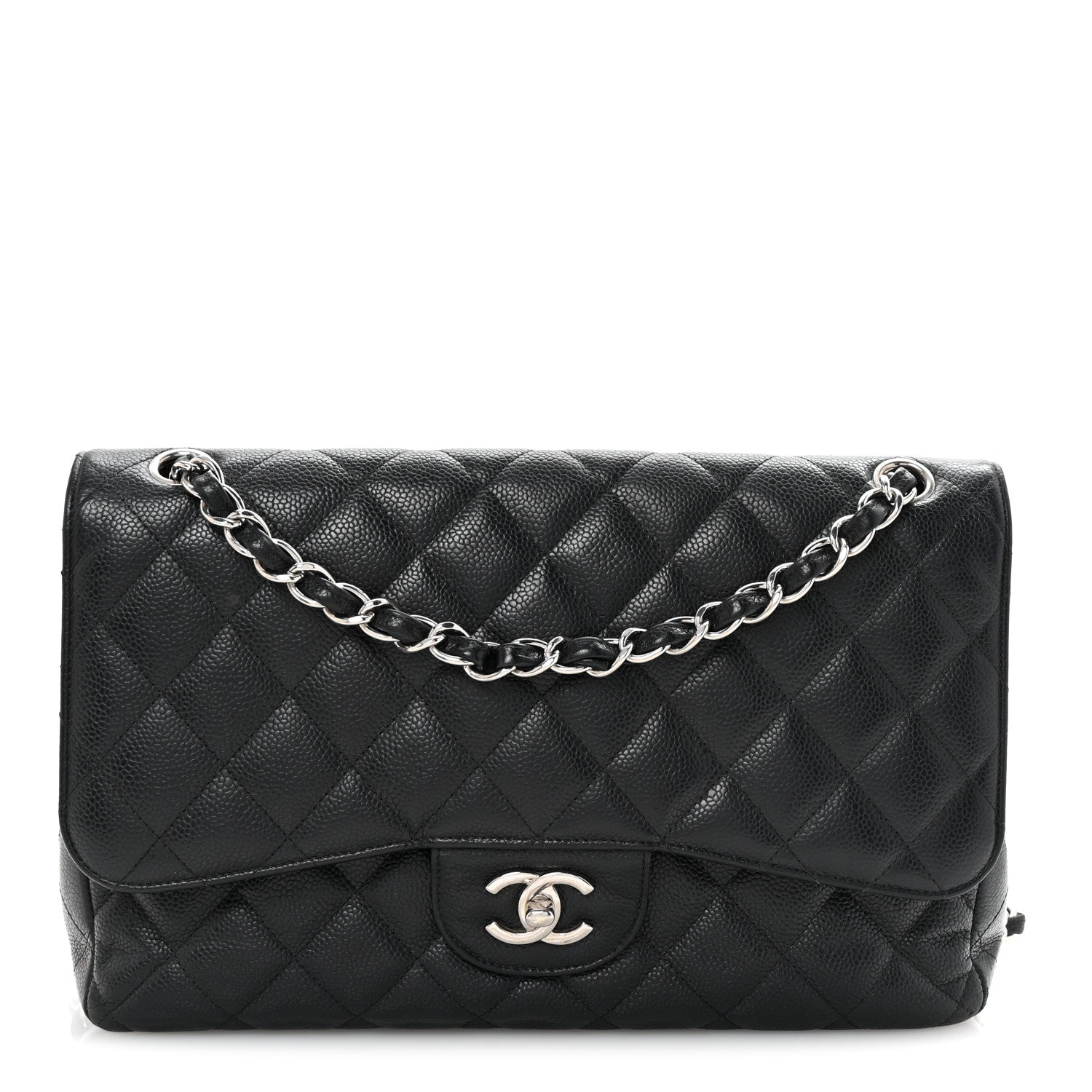 Chanel Caviar Quilted Jumbo Double Flap Black 1 of 10