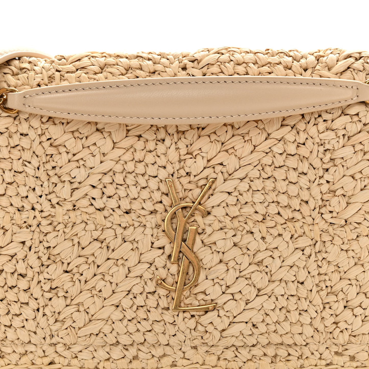 Raffia Monogram Medium Jamie Natural Avorio