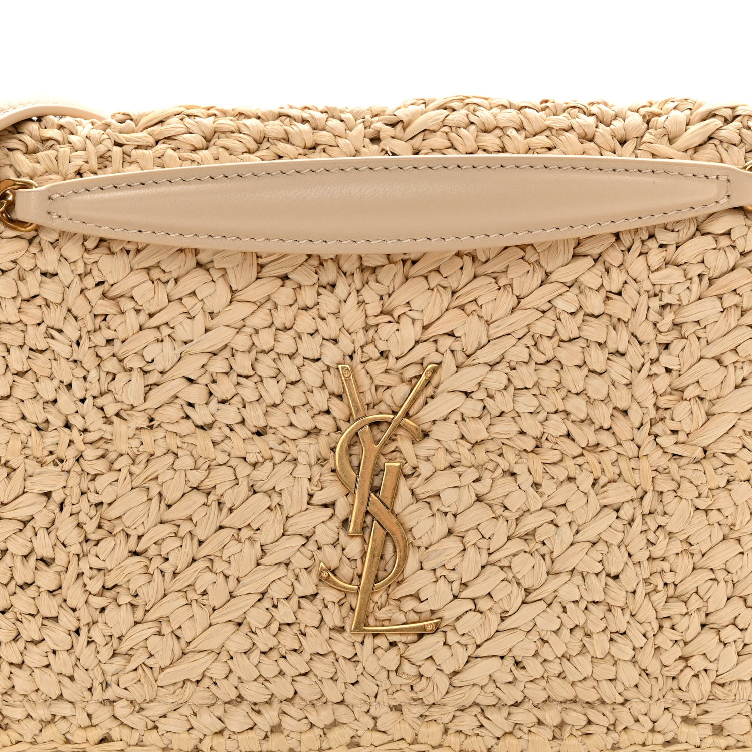 Saint Laurent Raffia Monogram Medium Jamie Natural Avorio 8 of 10
