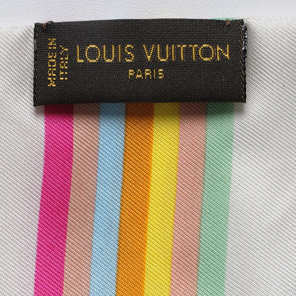 Louis Vuitton Silk Monogram Multicolor Bandeau White 4 of 4