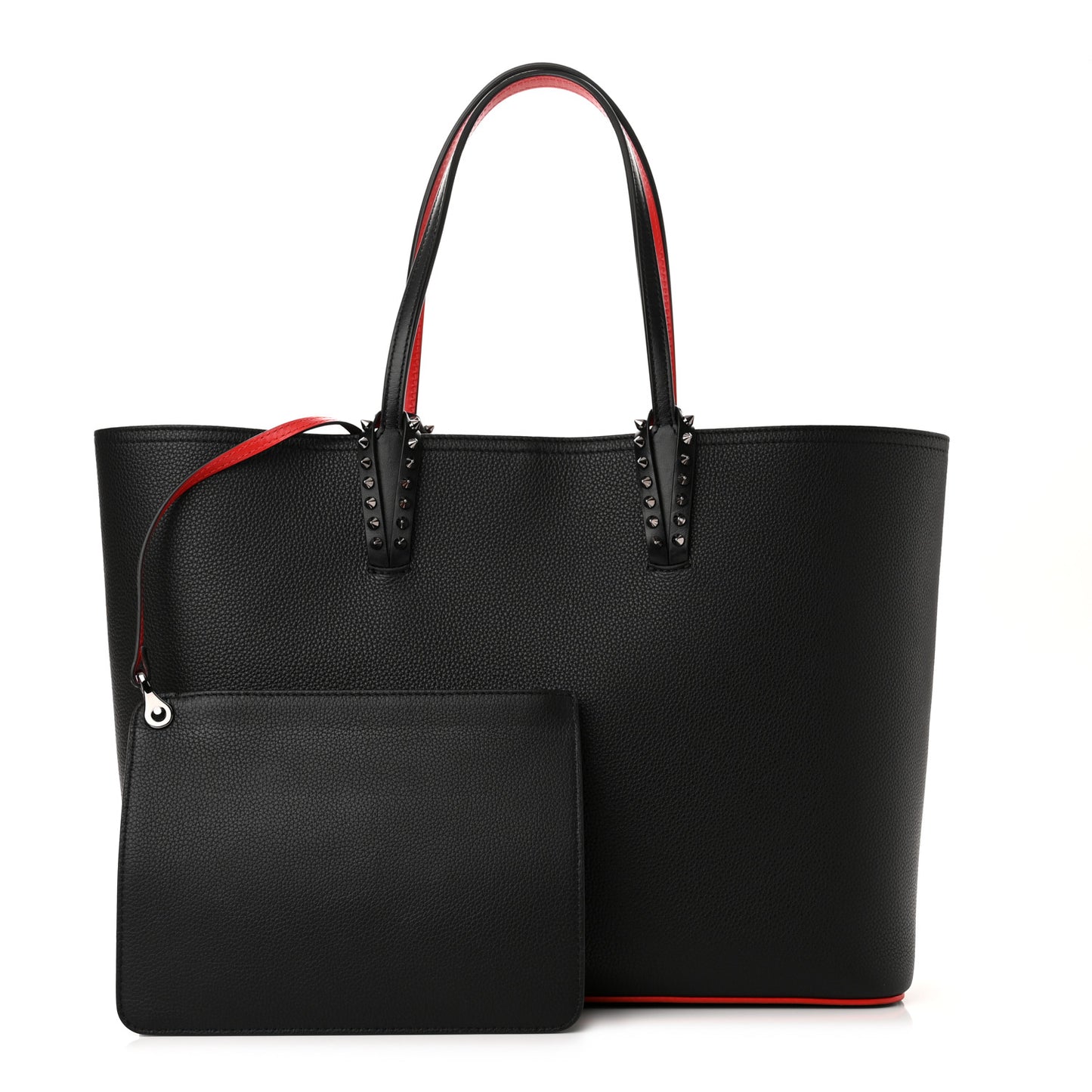 Calfskin Spikes East West Cabata Tote Black
