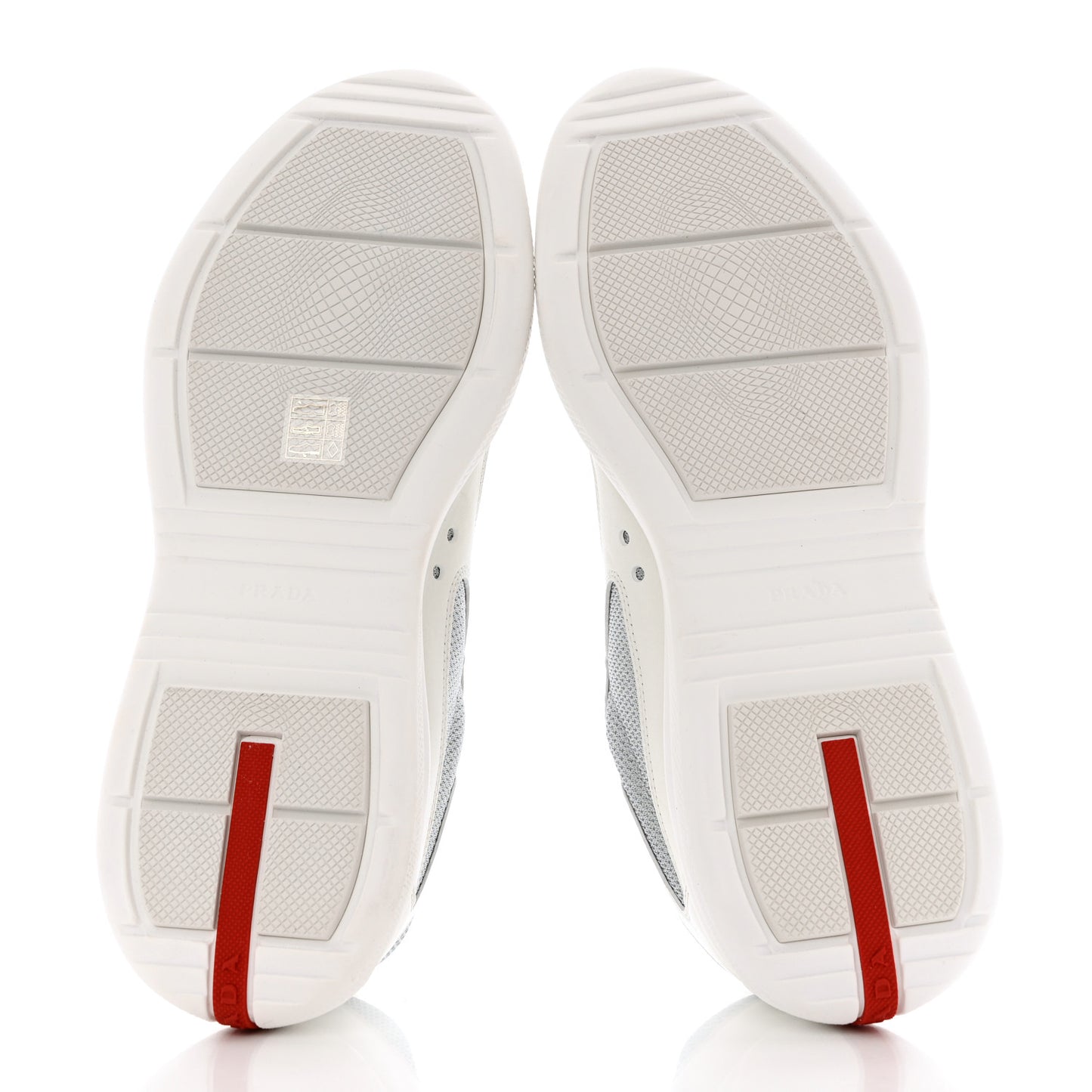 Vitello Soft Mesh Mens America's Cup Sneakers 9 White Argento