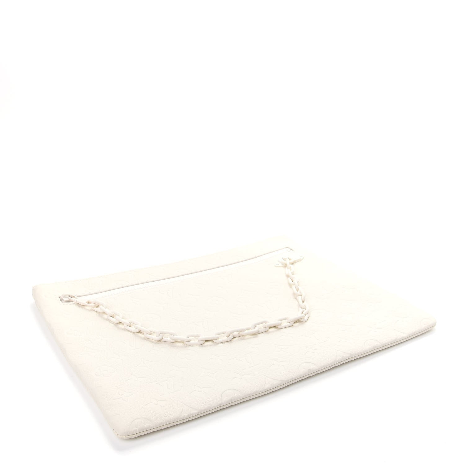 Louis Vuitton Taurillon Monogram Solar Ray A4 Pouch White 4 of 7