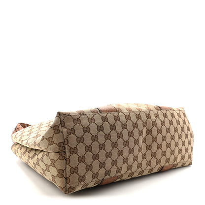 Gucci Monogram Medium Bamboo Bar Tote Brown 4 of 12