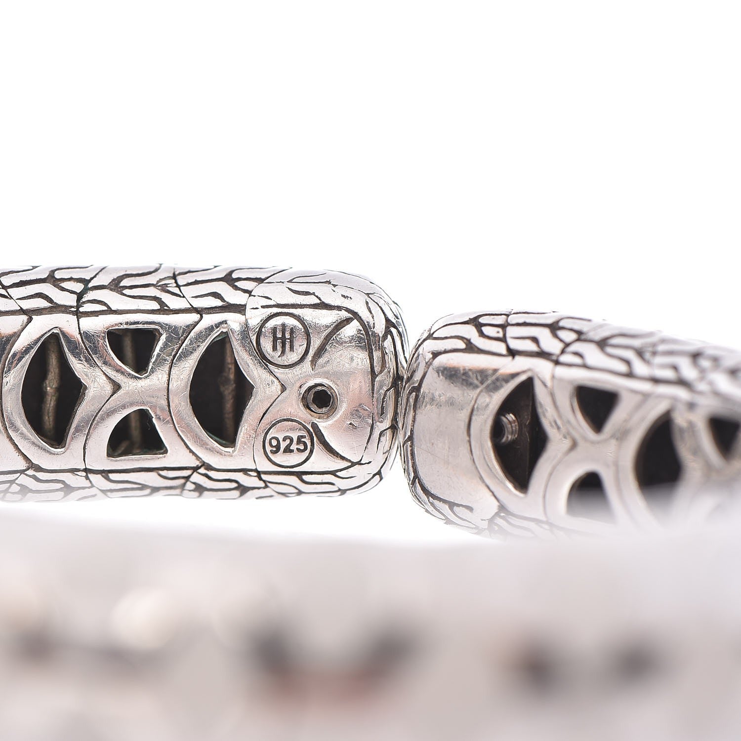 John Hardy Sterling Silver Enamel Slim Flex Naga Cuff Bracelet White 4 of 4