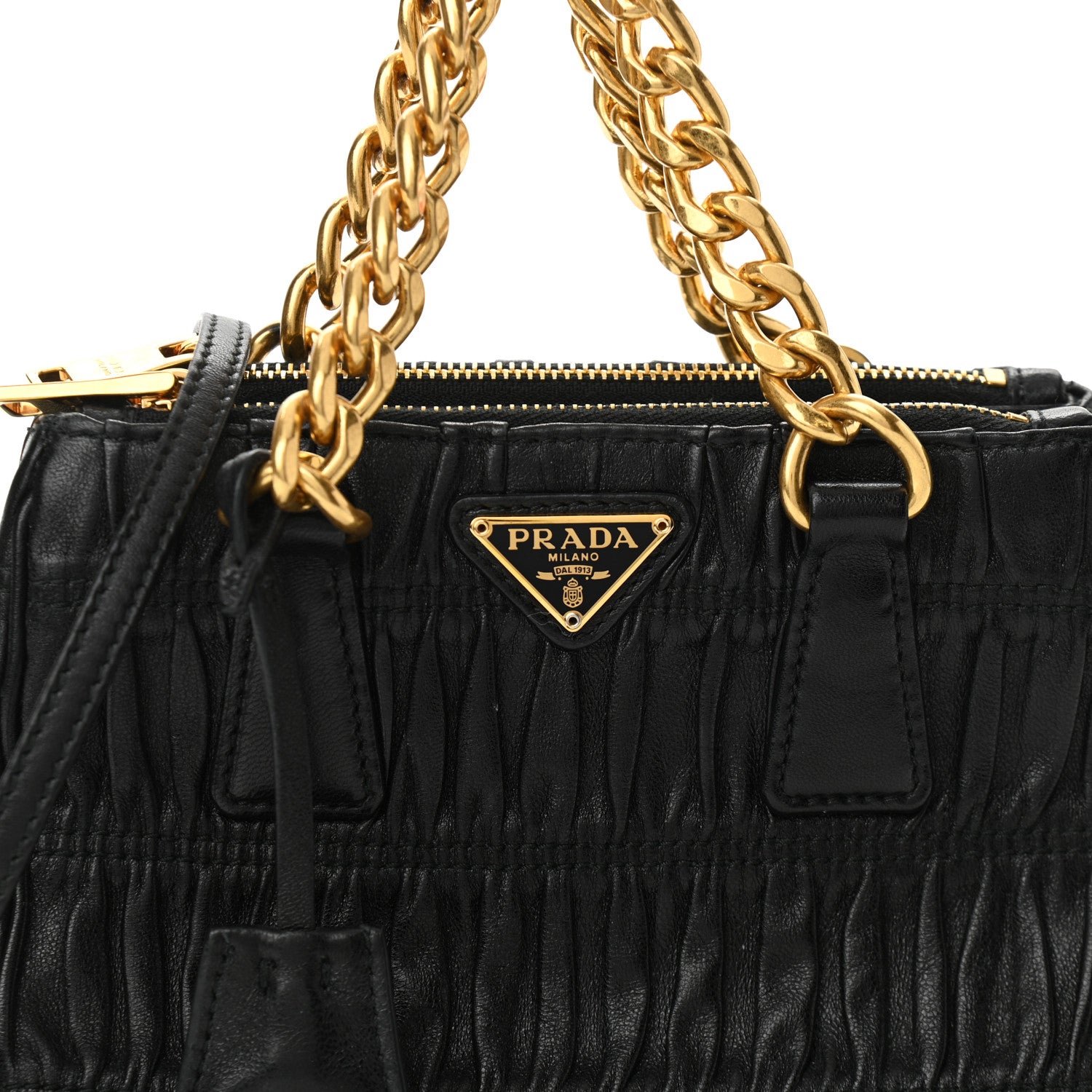 Prada Nappa Gaufre Mini Galleria Crossbody Black 7 of 9