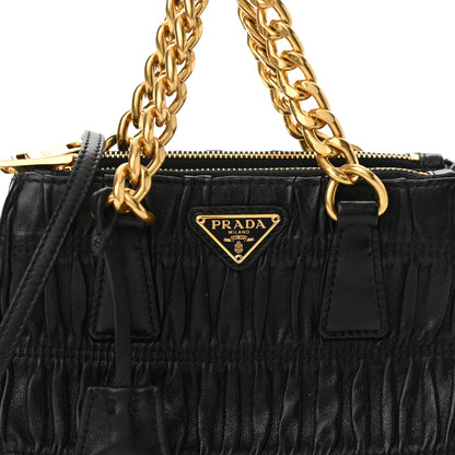 Prada Nappa Gaufre Mini Galleria Crossbody Black 7 of 9