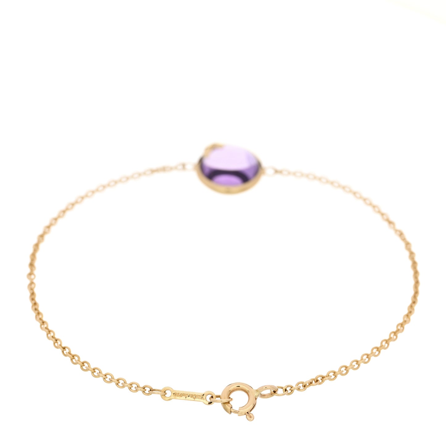 18k Yellow Gold Amethyst Paloma Picasso Olive Leaf Bracelet