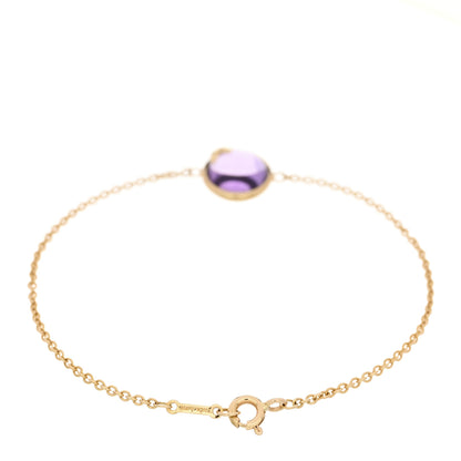 Tiffany 18k Yellow Gold Amethyst Paloma Picasso Olive Leaf Bracelet 2 of 4