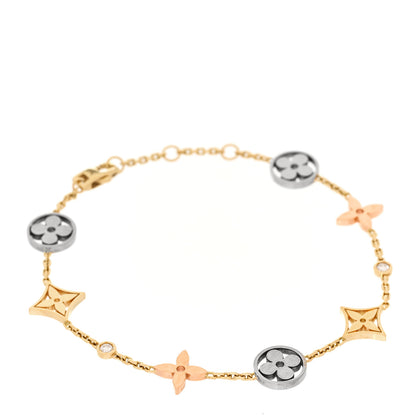 Louis Vuitton 18K Yellow White Pink Gold Diamond Idylle Blossom Bracelet 1 of 5