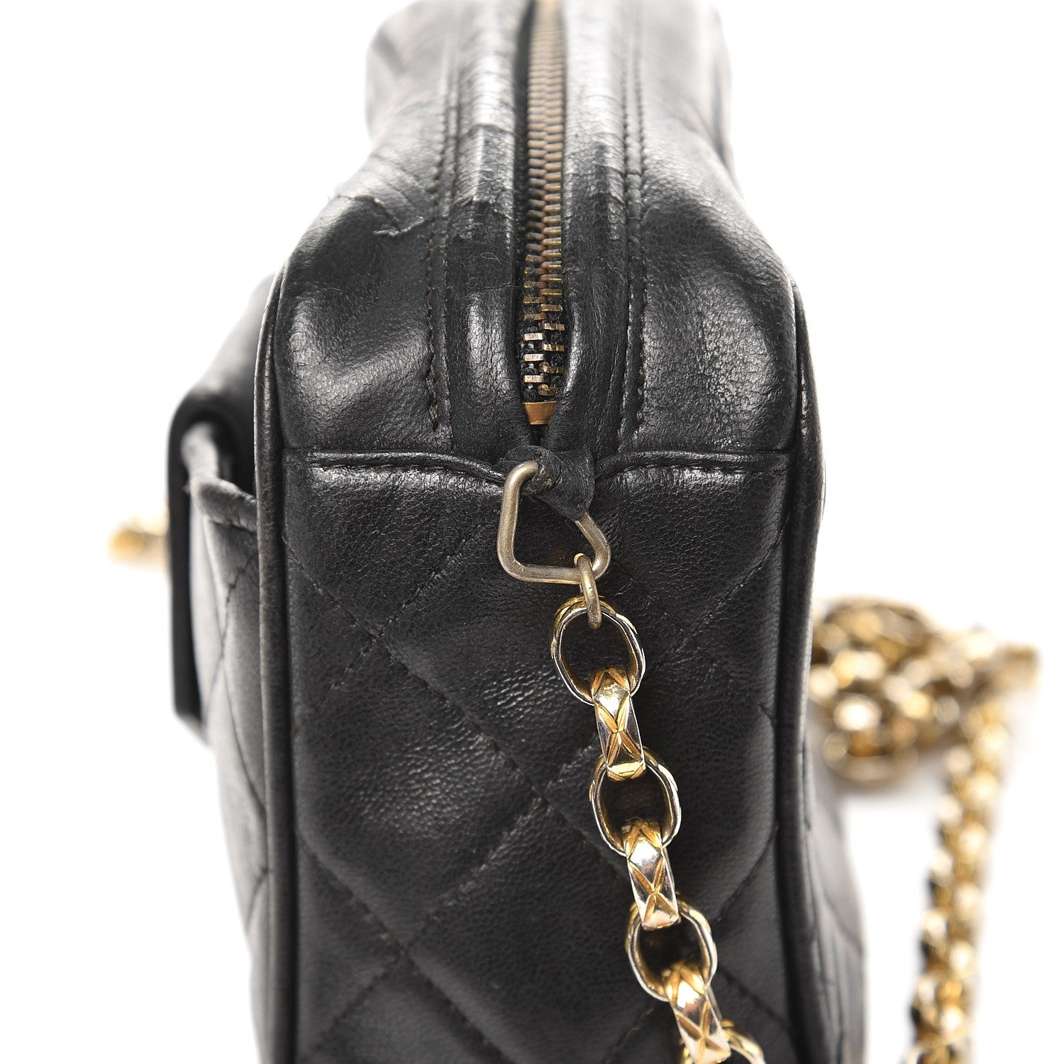 Chanel Lambskin Quilted Tassel Camera Case Black 10 of 14