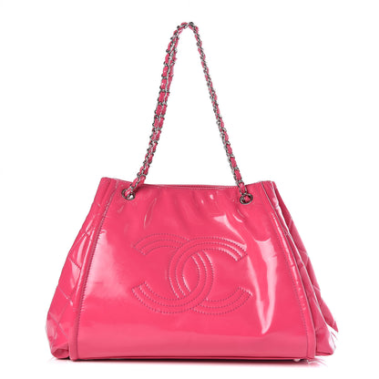 Chanel Vinyl Lipstick Ligne Accordion Tote Pink 1 of 18