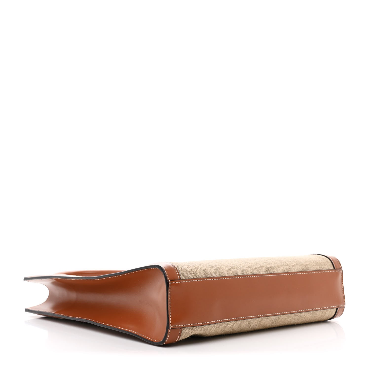Celine Canvas Calfskin Anchor Print Small Vertical Cabas  Tan 4 of 12