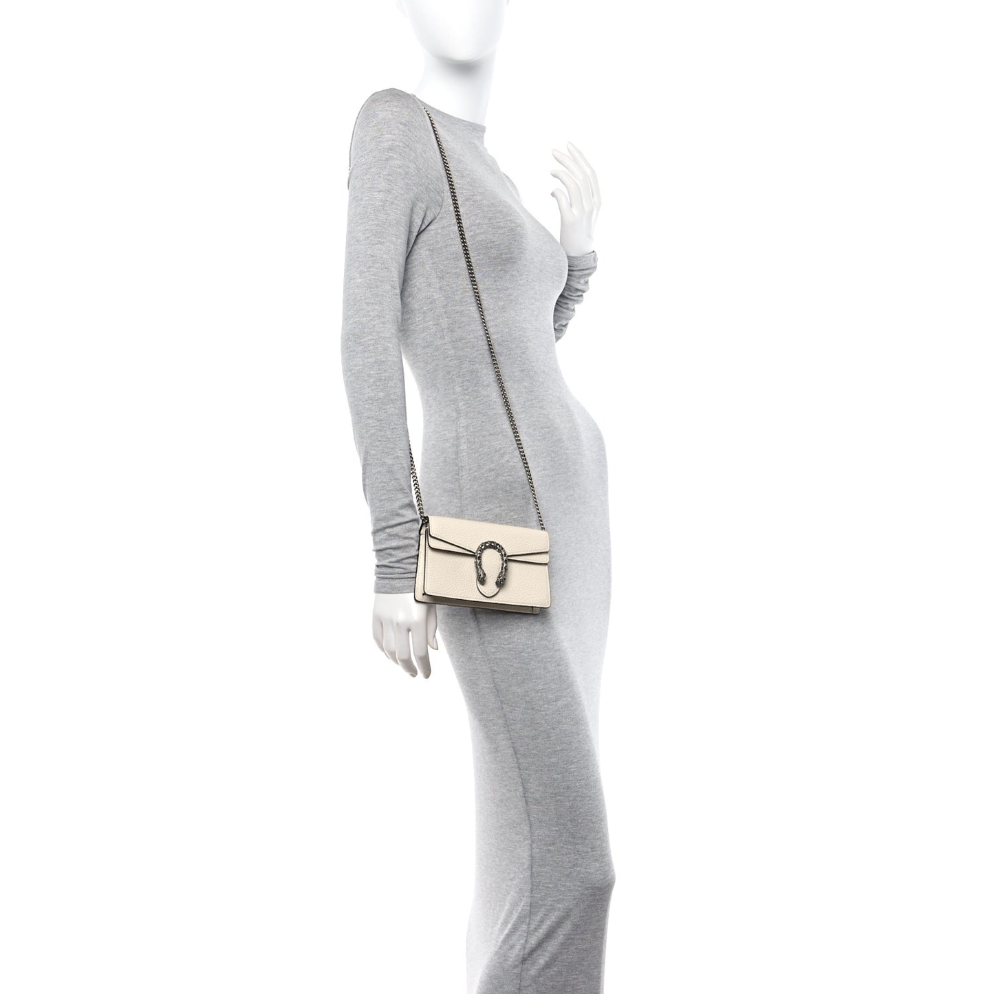 Dollar Calfskin Crystal Super Mini Dionysus Shoulder Bag Mystic White Black Diamond