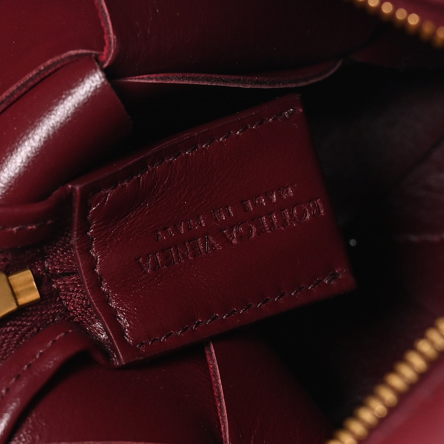 Lambskin Maxi Intrecciato Mini Cassette Camera Bag Bordeaux