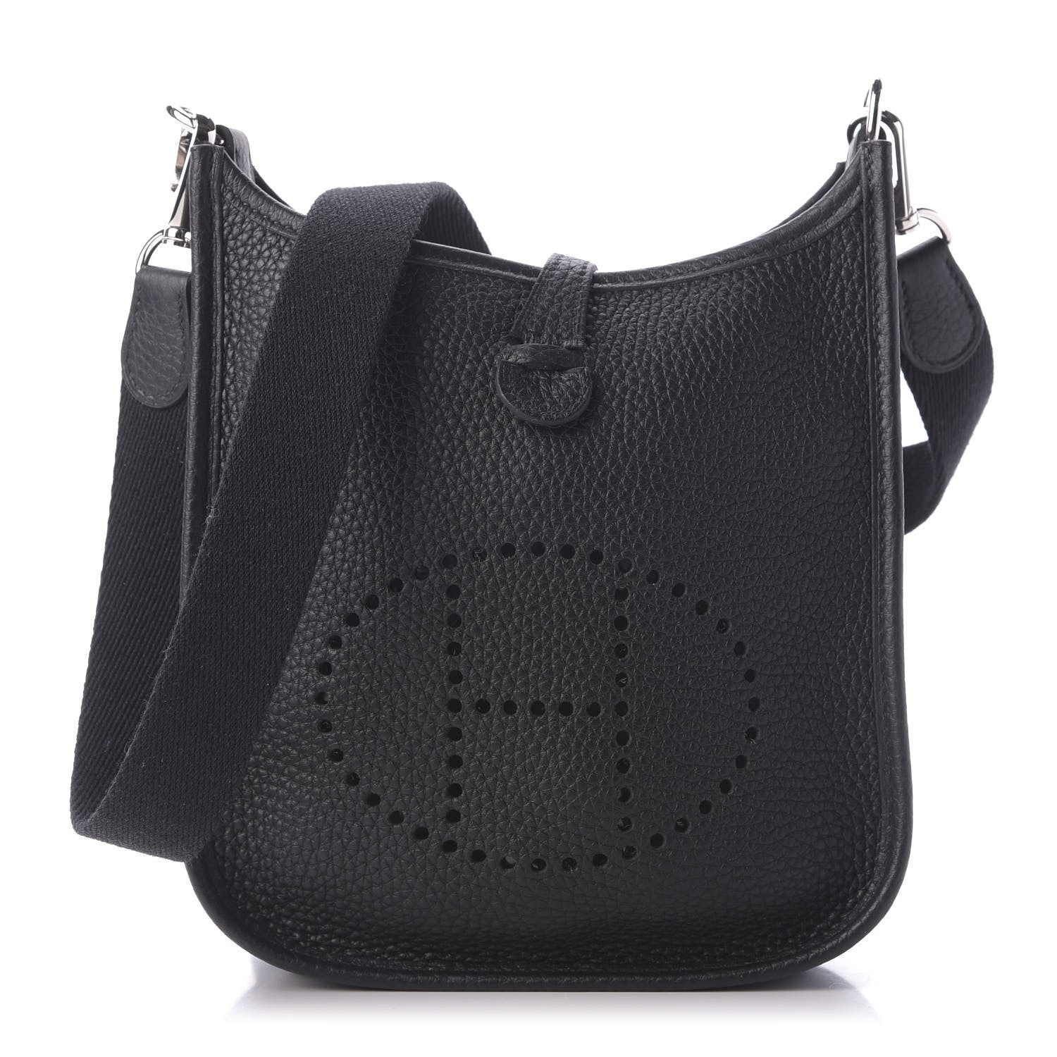 Hermes Taurillon Clemence Evelyne TPM Black 1 of 9