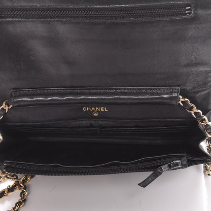 Chanel Caviar Timeless CC Wallet On Chain WOC Black 5 of 12