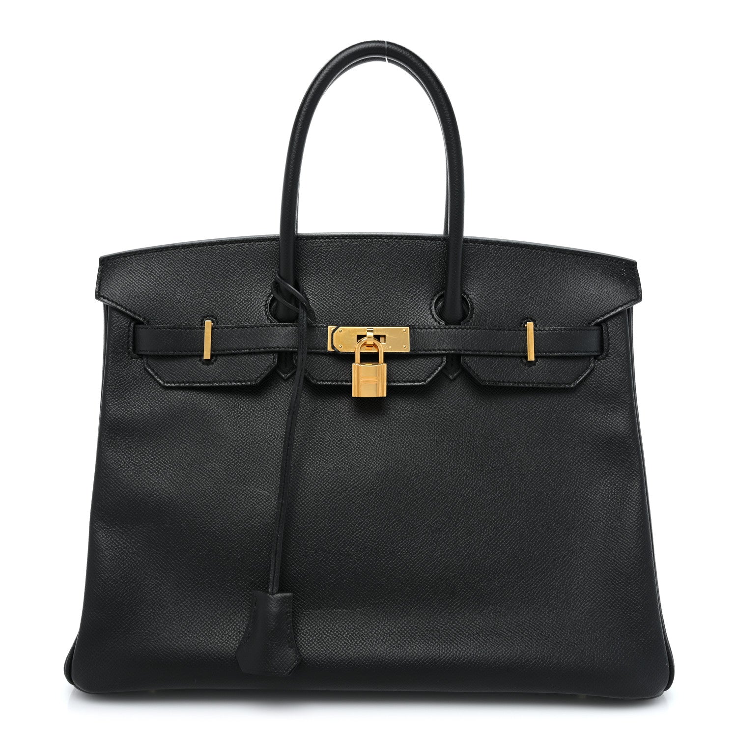 Hermes Epsom Horseshoe Birkin 35 Black Bleu Nuit 1 of 18