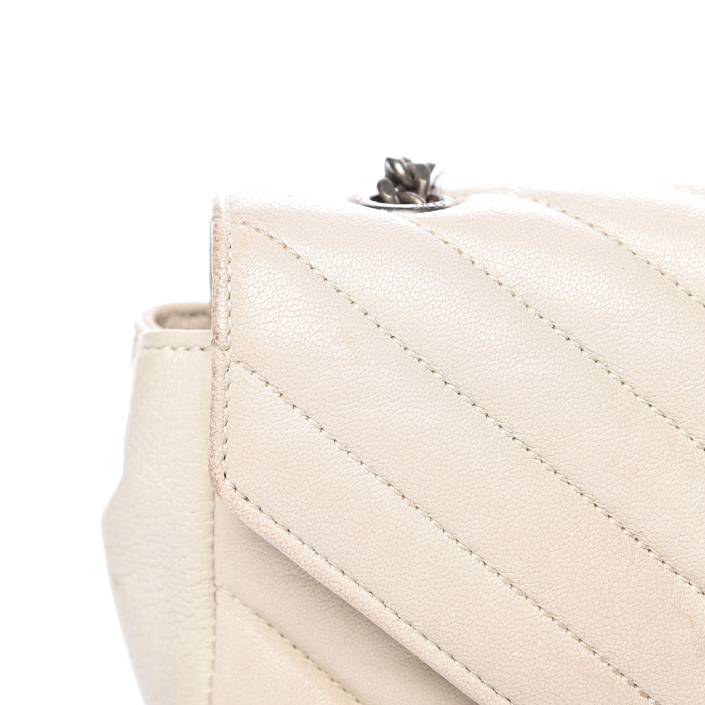 Sheepskin Matelasse Monogram Classic Baby Chain Bag White