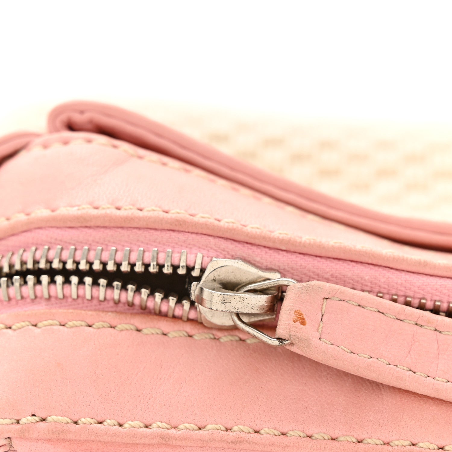 Chanel Canvas Woven Lambskin Lax Accordion Hobo Pink 11 of 13