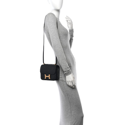 Hermes Ostrich Constance 18 Black 2 of 12