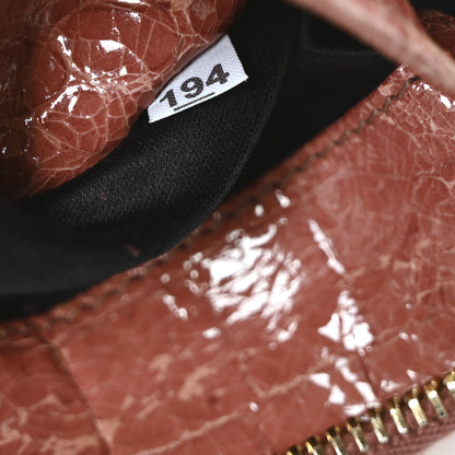 Miu Miu Vernice Crocodile Embossed Crossbody Bag Antico 7 of 10