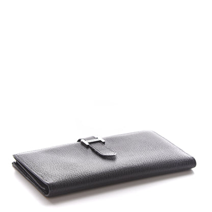 Hermes Chevre Mysore Bearn Gusset Wallet Black 4 of 8