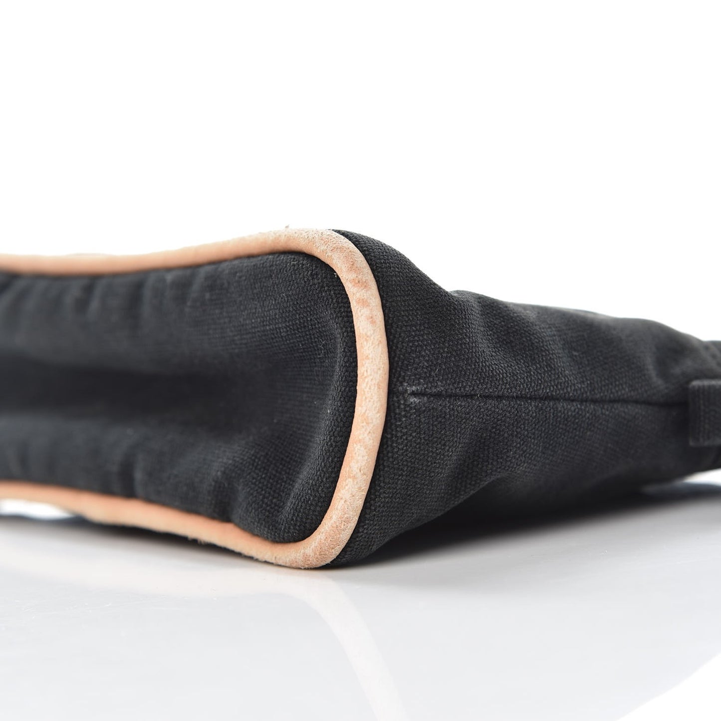 Cotton Canvas Mini Bolide Travel Cosmetic Pouch Black