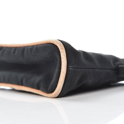 Hermes Cotton Canvas Mini Bolide Travel Cosmetic Pouch Black 10 of 10