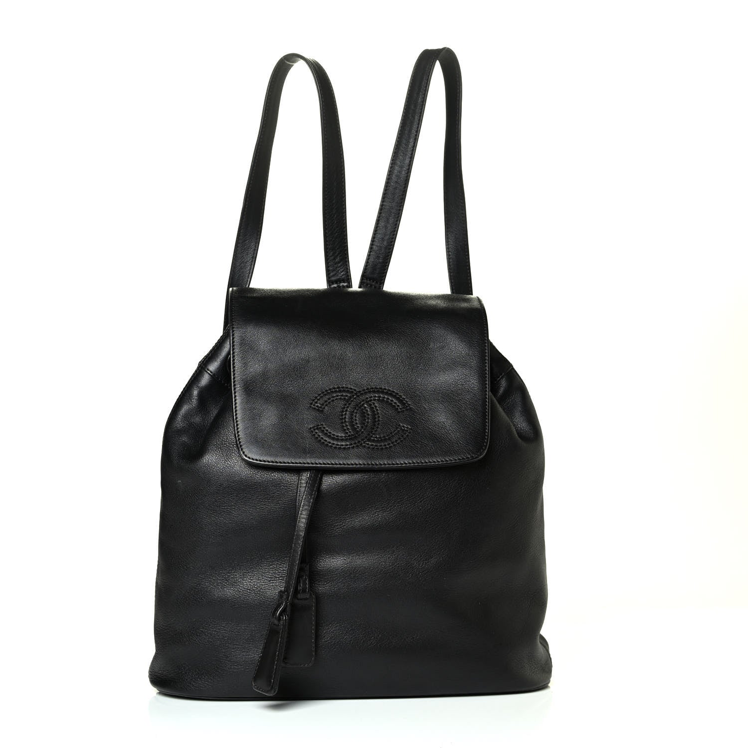 Chanel Lambskin CC Drawstring Backpack Black 1 of 9