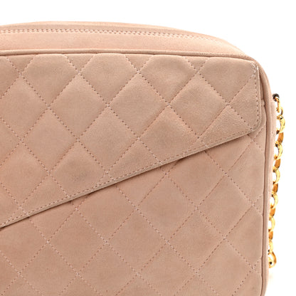 Chanel Suede Quilted CC Tassel Flap Camera Case Pink 15 of 15