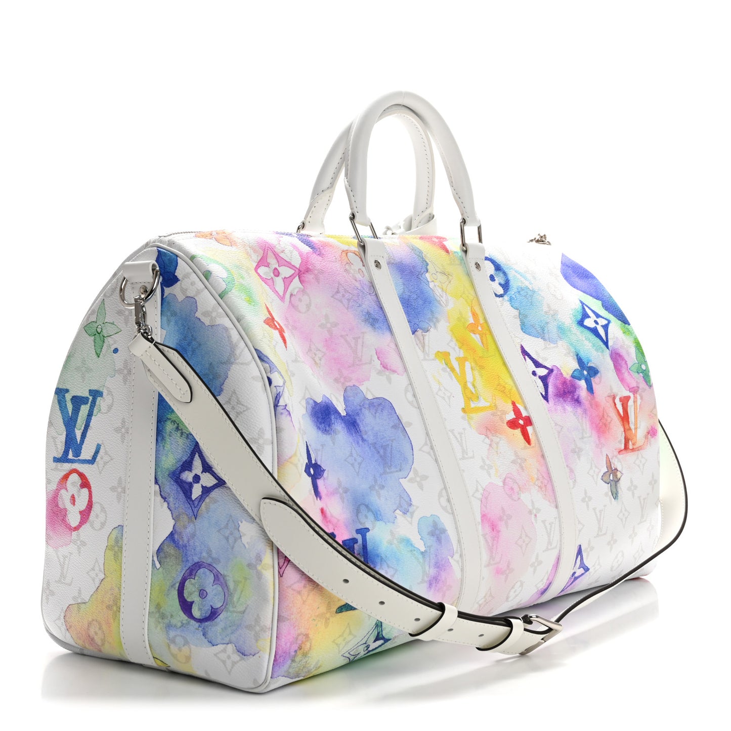 Monogram Watercolor Keepall Bandouliere 50 Multicolor