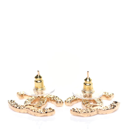 Chanel Textured CC Earrings Gold 5 of 6