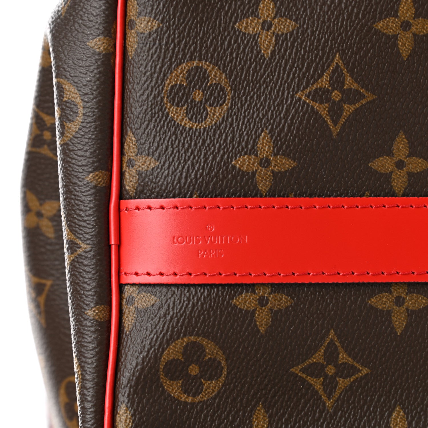 Louis Vuitton Calfskin Monogram Keepall Bandouliere 50 Coquelicot 6 of 10
