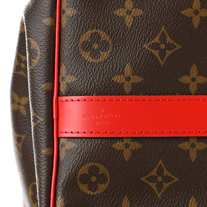Louis Vuitton Calfskin Monogram Keepall Bandouliere 50 Coquelicot 6 of 10