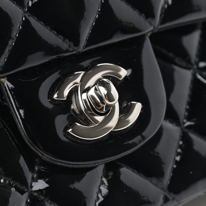Chanel Patent Quilted Medium Double Flap Black 22 of 22