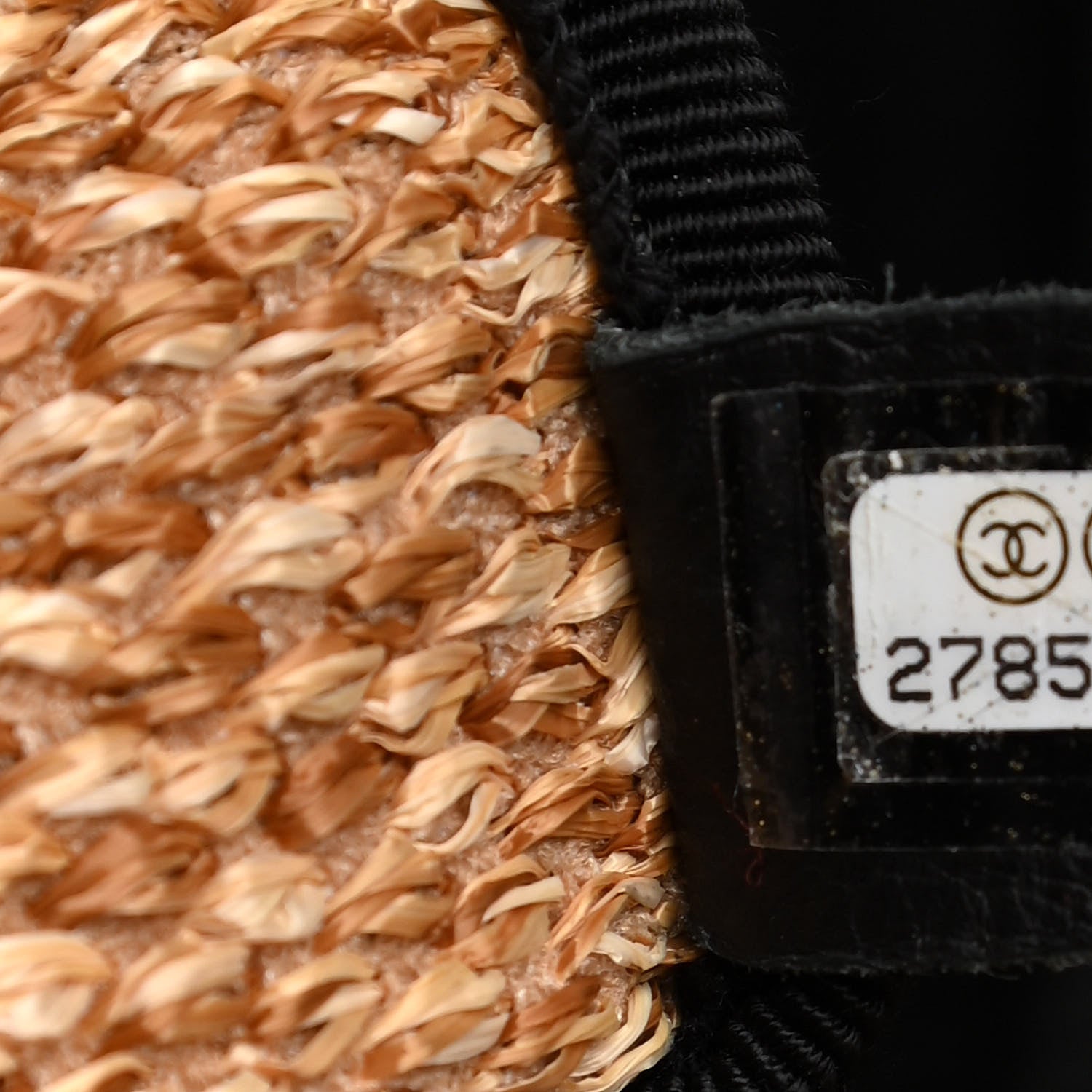 Chanel Woven Straw Raffia Logo Tote Blue Beige 9 of 11