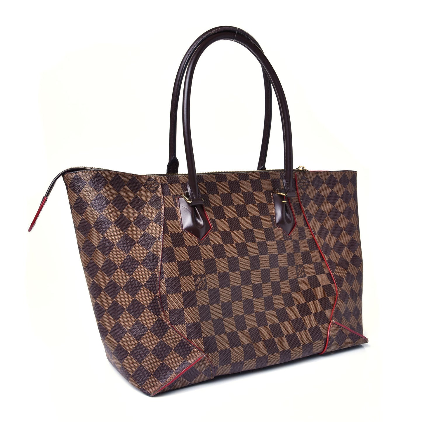 Damier Ebene Caissa Tote MM Cherry