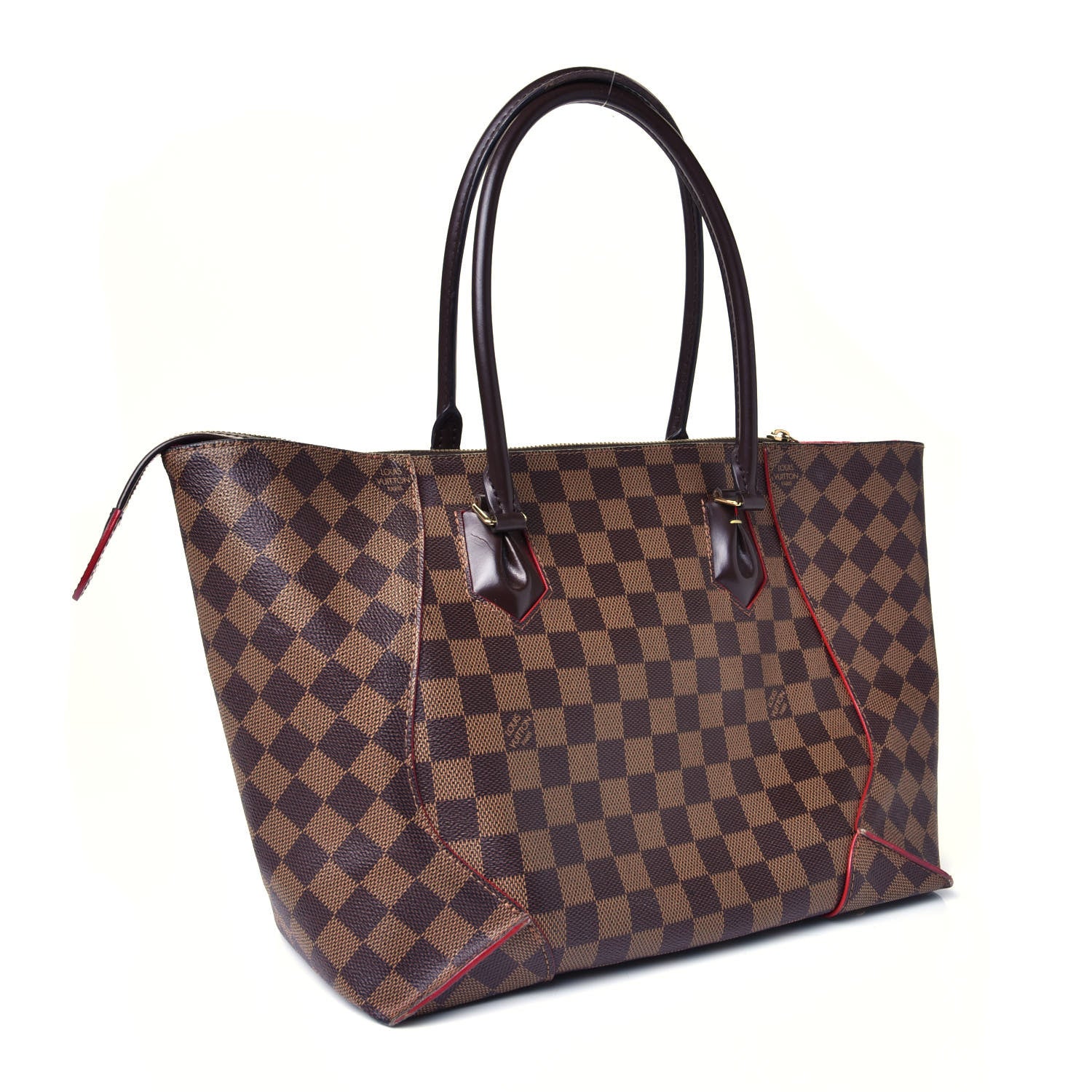 Louis Vuitton Damier Ebene Caissa Tote MM Cherry 2 of 8