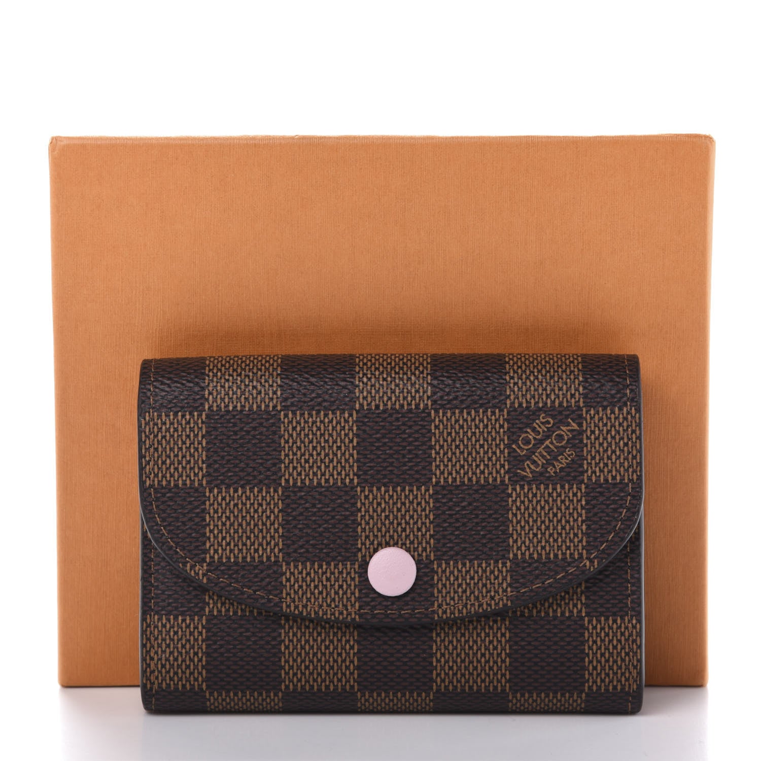 Louis Vuitton Damier Ebene Rosalie Coin Purse Rose Ballerine 8 of 8