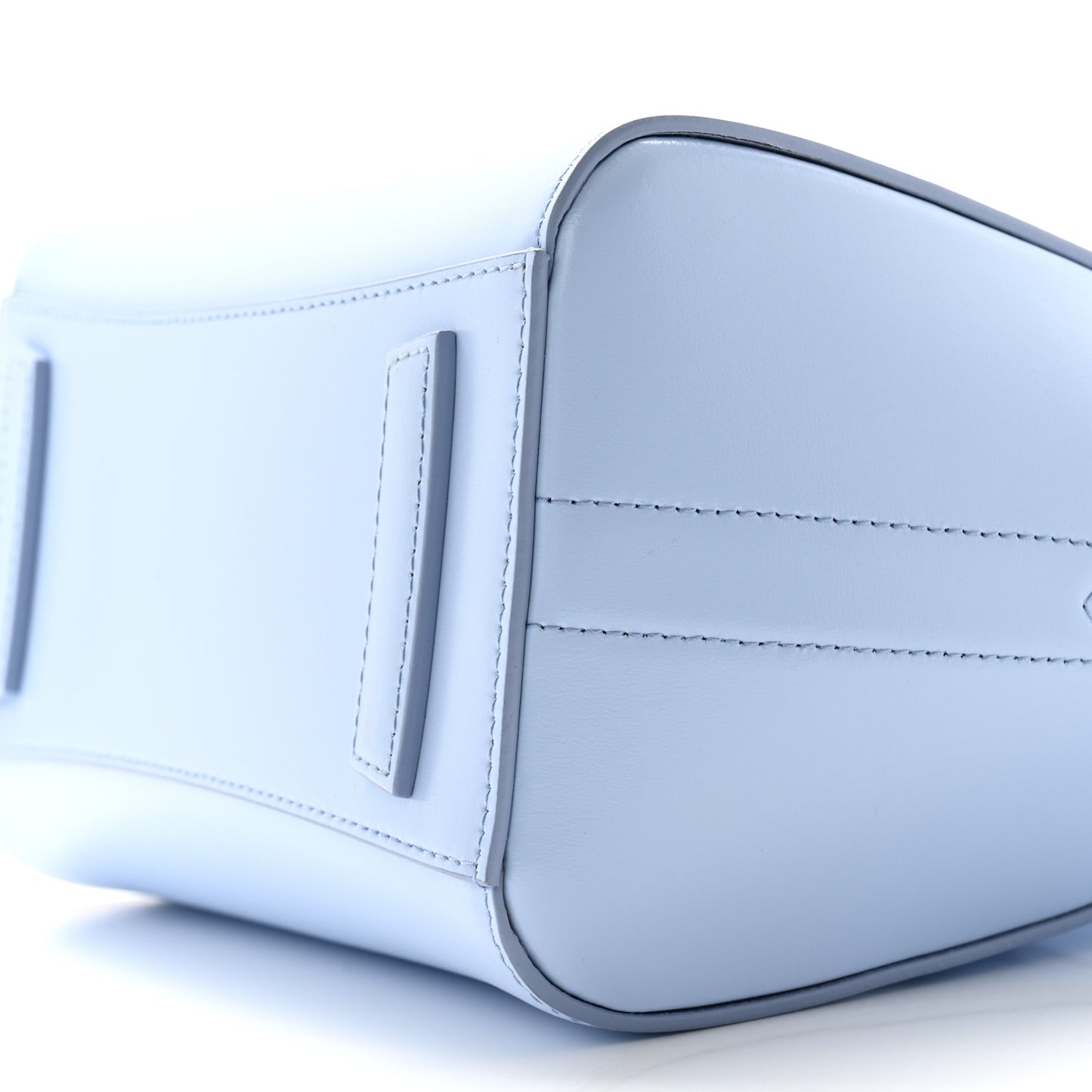 Shiny Lord Calfskin Mini Antigona Baby Blue