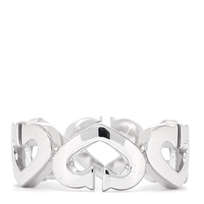 Cartier 18K White Gold Diamond Hearts and Symbols Ring 49 4.75 3 of 4