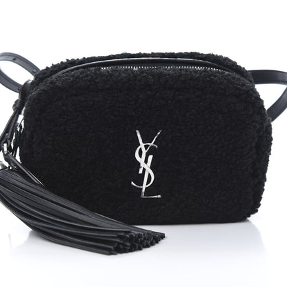 Saint Laurent Shearling Monogram Lou Belt Bag Black 8 of 10