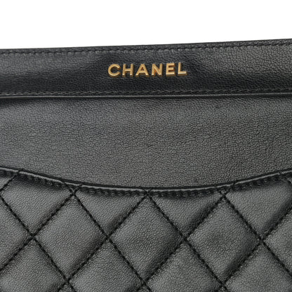 Chanel Lambskin Quilted Curved Flap Black 15 of 17